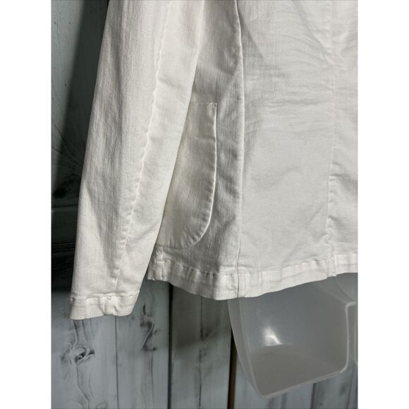 Frank‎ & Eileen Dublin Open Tailored Blazer Italian Performance Denim White XXS - Picture 10 of 16